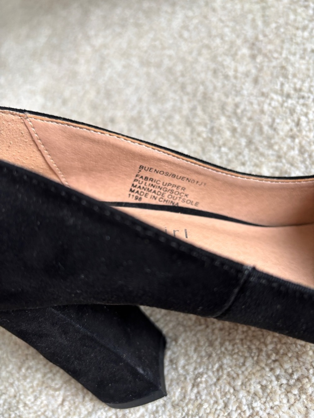 Madden Girl Black Suede Round-Toe Low Block Heel Pumps - Picture 5 of 7